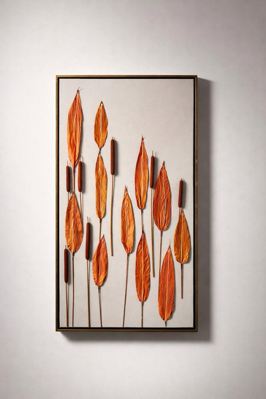 Terra Turuncu Yaprak Duvar Tablosu
