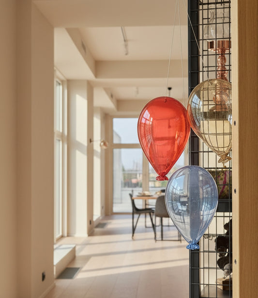 Dekoratif Cam Balon Obje – Modern Renkli Boho Dekor