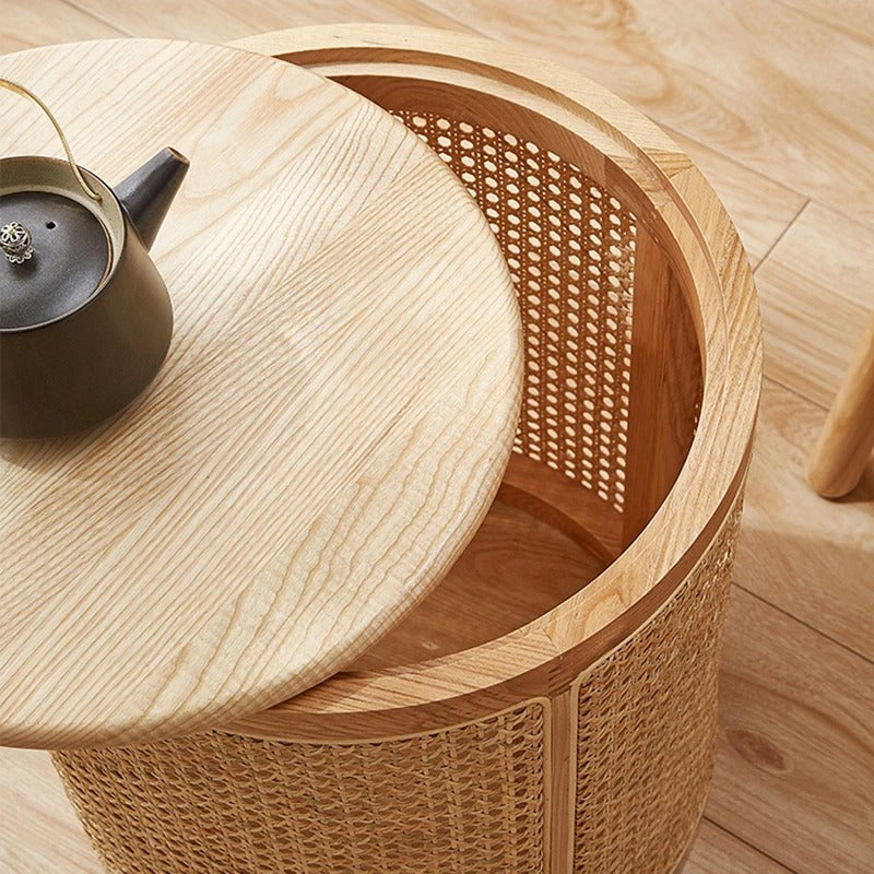 Boho Rattan Yan Sehpa