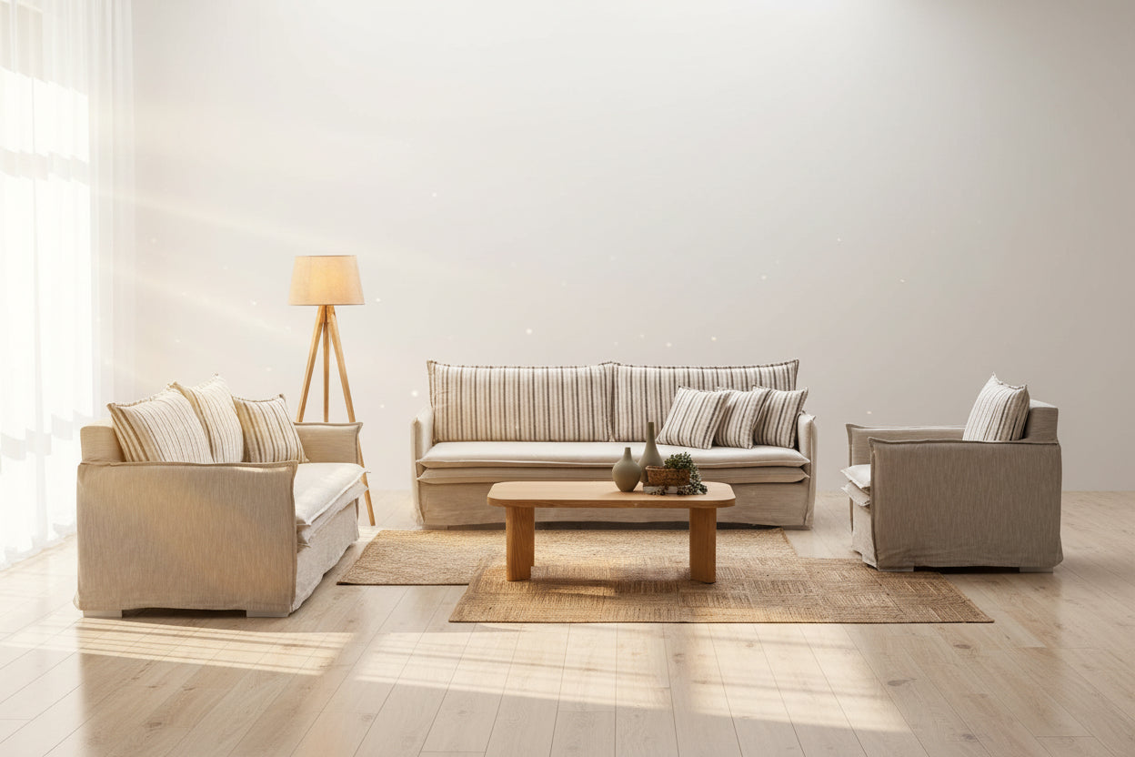 Boho Orta Sehpa | Monaco Doğal Ahşap Coffee Table