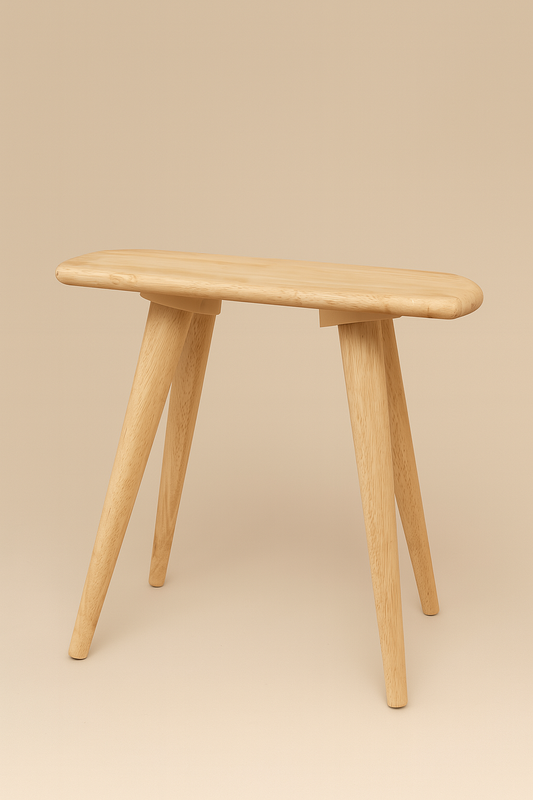 Doğal Masif Ahşap Servis Masası