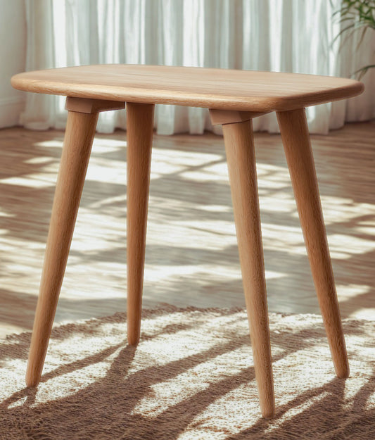 Açılır Masif Masa ve Tabure – Doğal Renkli Katlanır Masa Seti