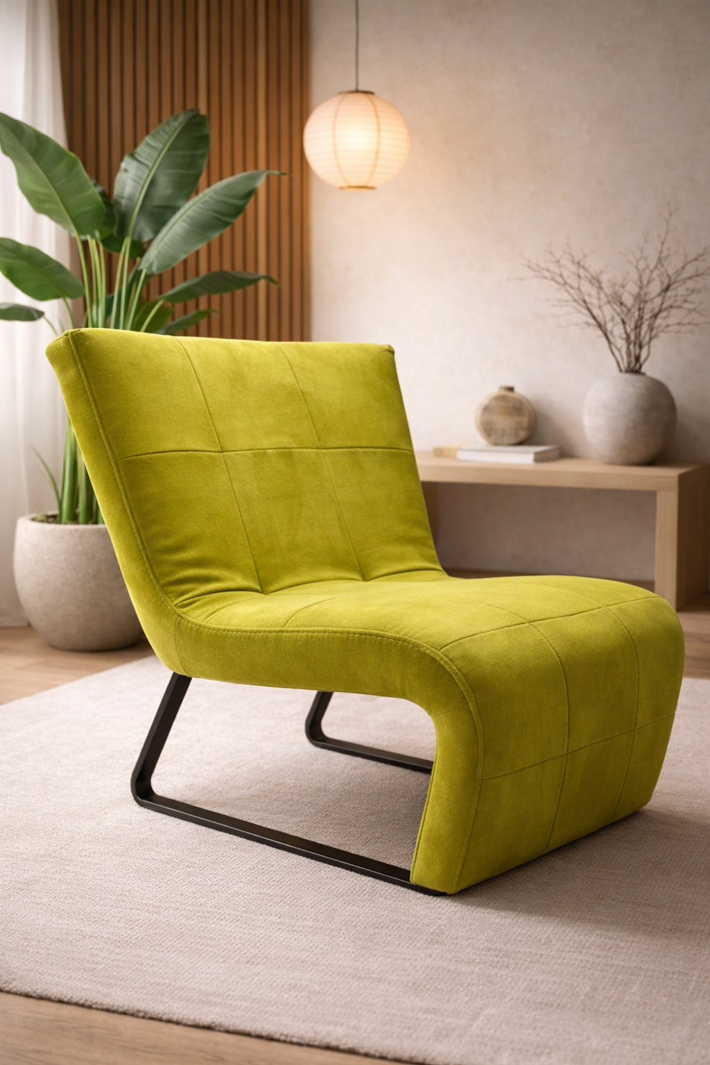 S Berjer Modern Minimal Lounge Chair