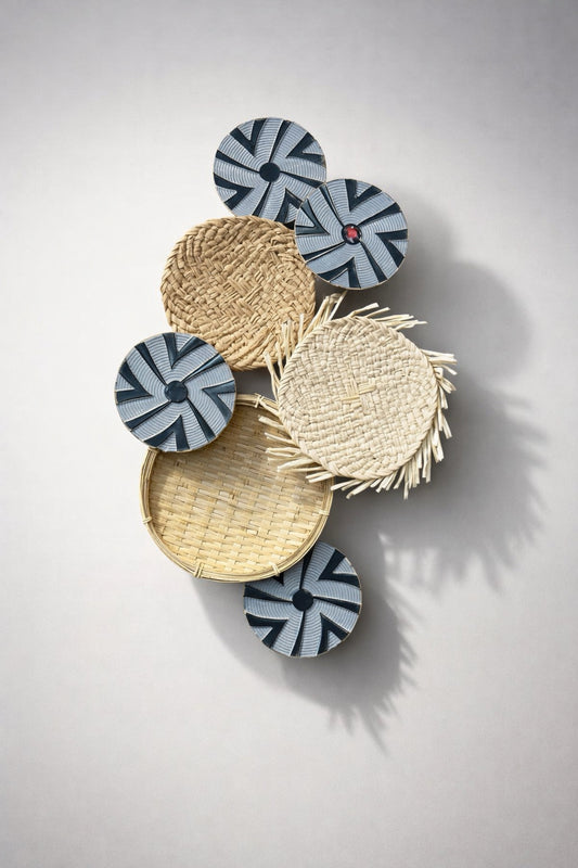 Luna Hasır & Mavi Duvar Dekoru