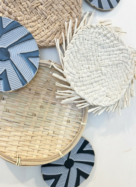 Luna Hasır & Mavi Duvar Dekoru