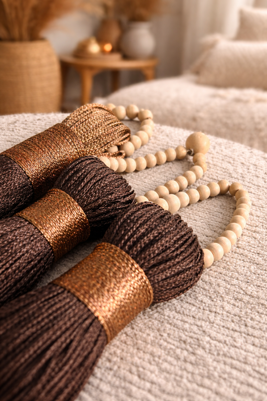 Gold 3lü Duvar Dekoru - Kahve