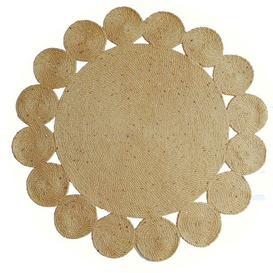 Doğal Jüt Halı – 90×90 cm