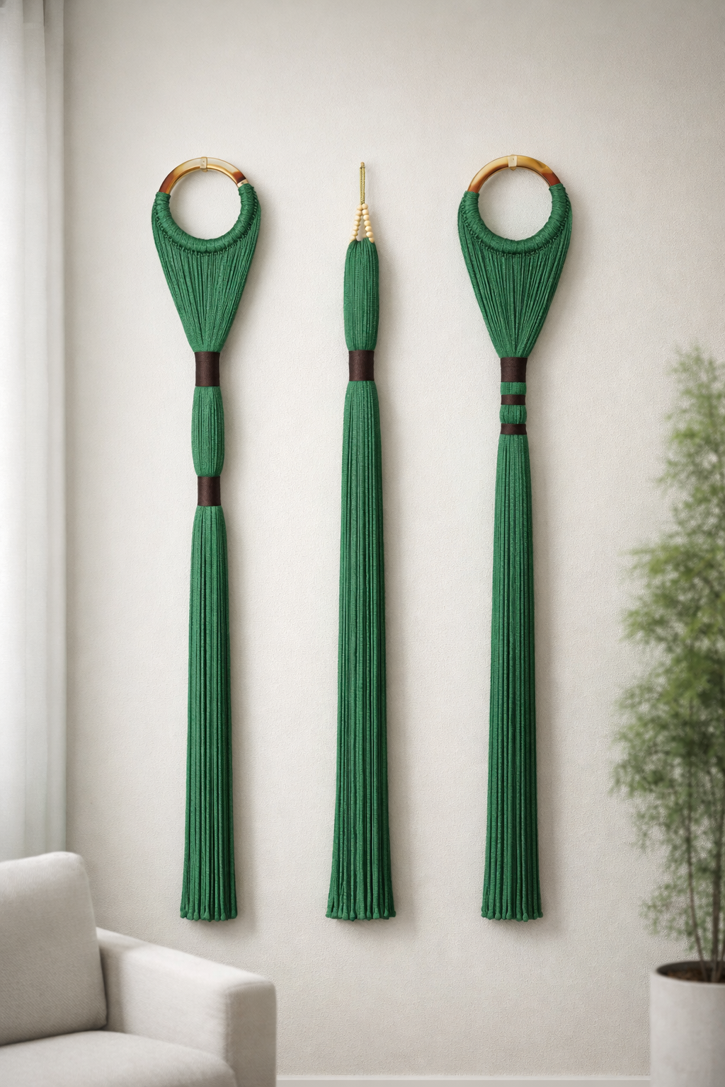 Trioa 3’lü Duvar Dekoru – Yeşil